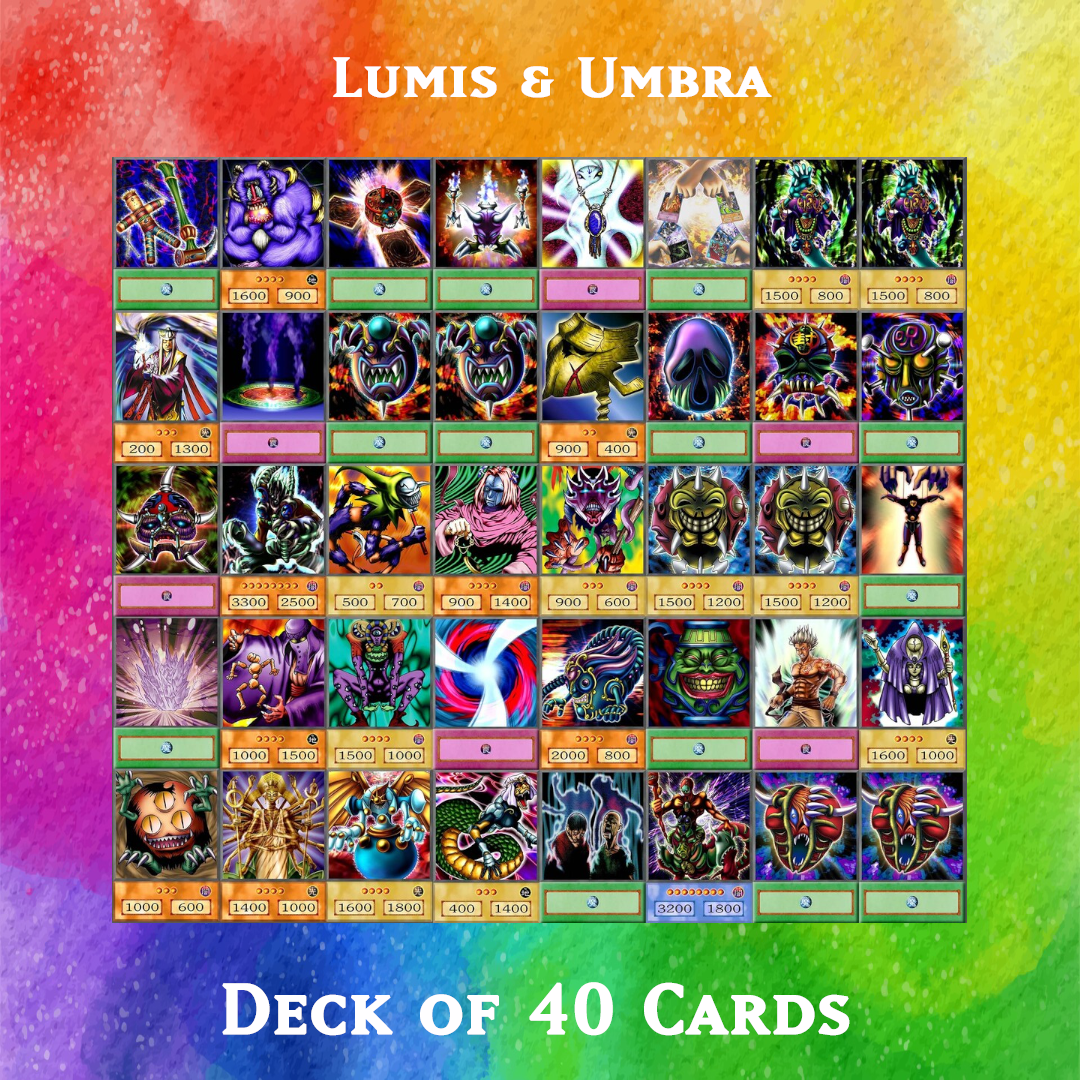 Lumis & Umbra deck of 40 anime cards - Yugioh Orica