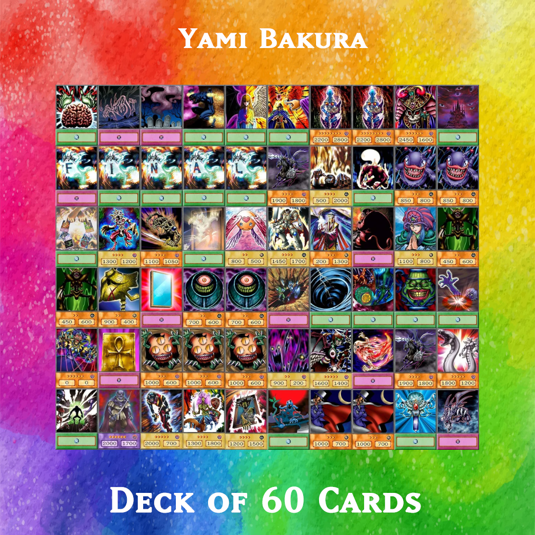 Yami Bakura deck of 60 anime cards