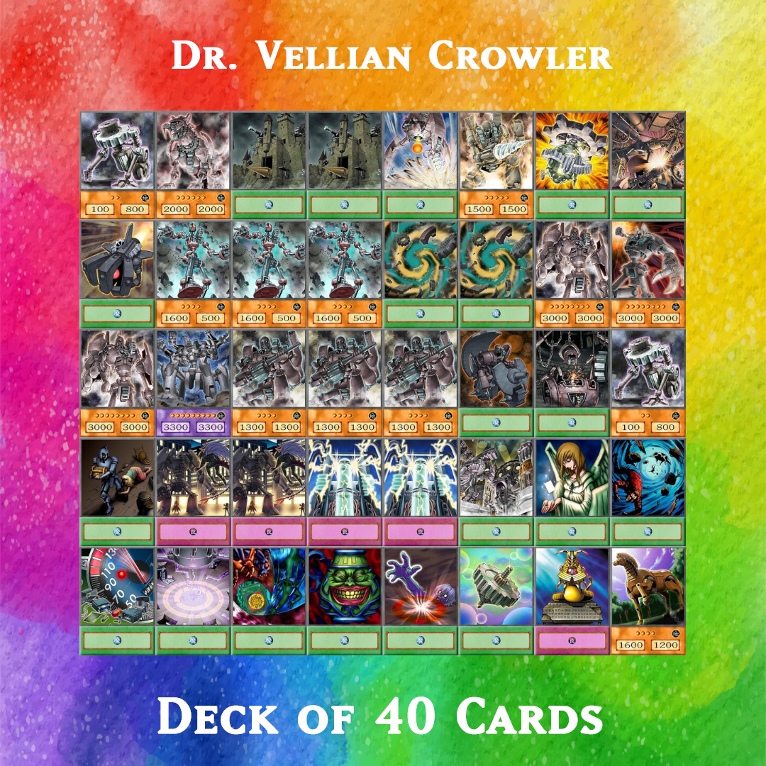 Dr. Vellian Crowler deck of 40 anime cards - Yugioh Orica