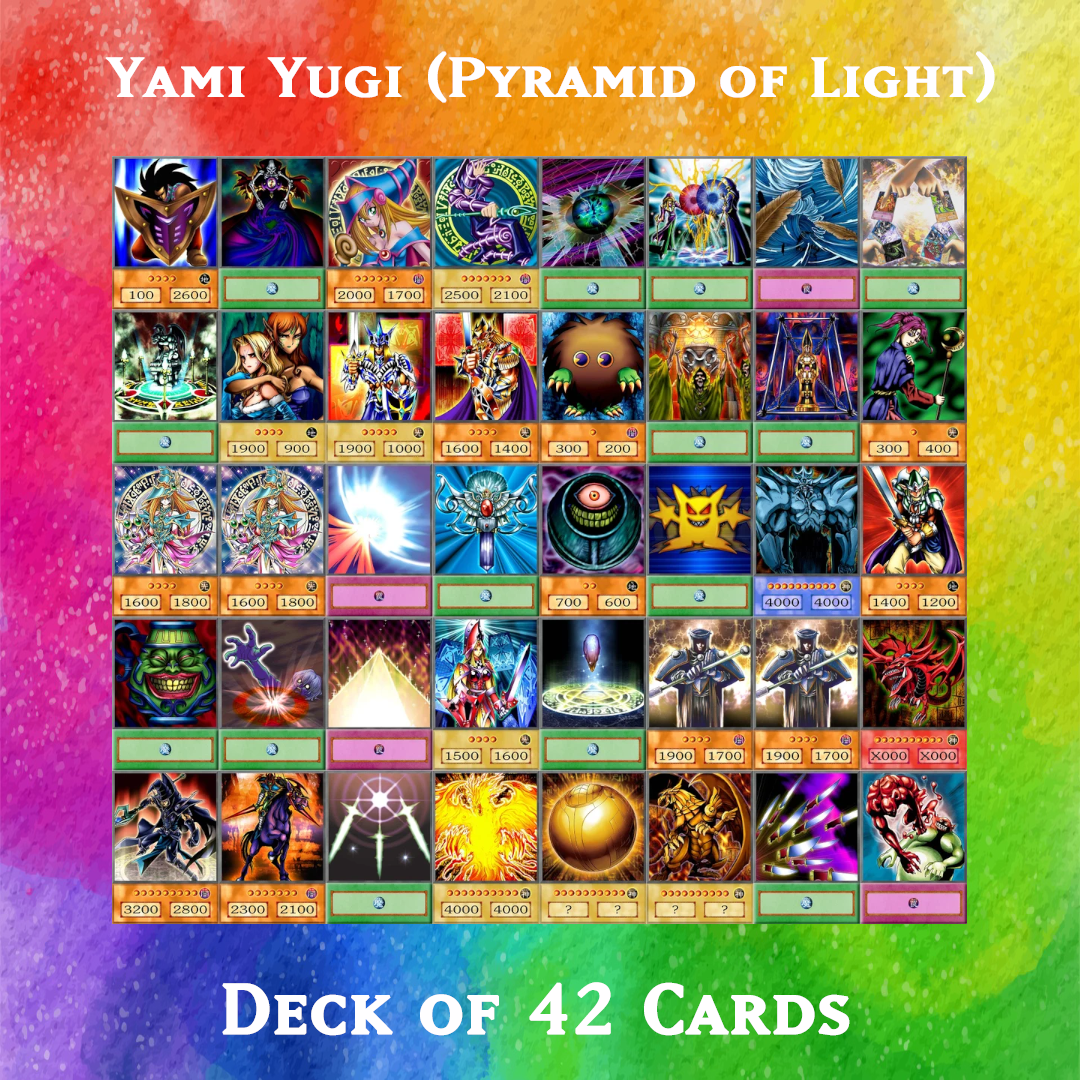 Yami Yugi (Pyramid of Light) deck of 42 anime cards