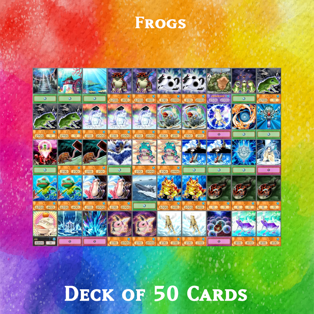 Frogs deck of 50 anime cards - Yugioh Orica