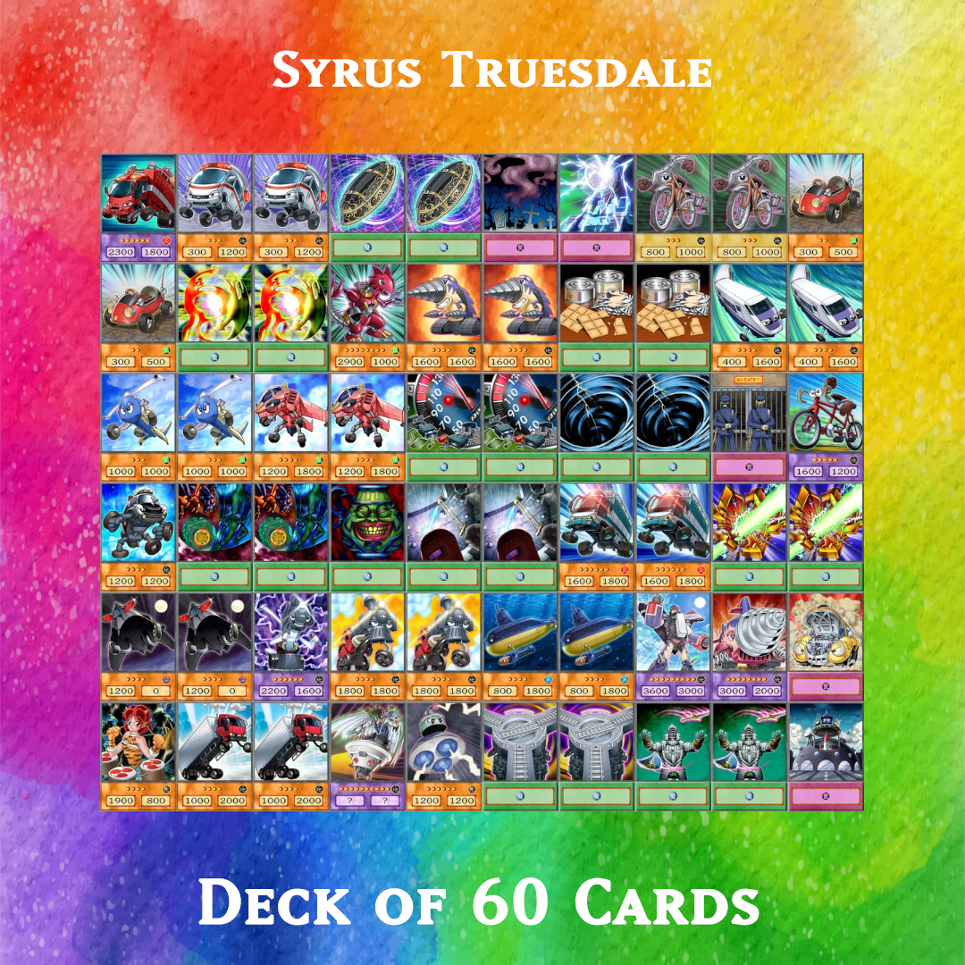 Syrus Truesdale deck of 60 anime cards - Yugioh Orica