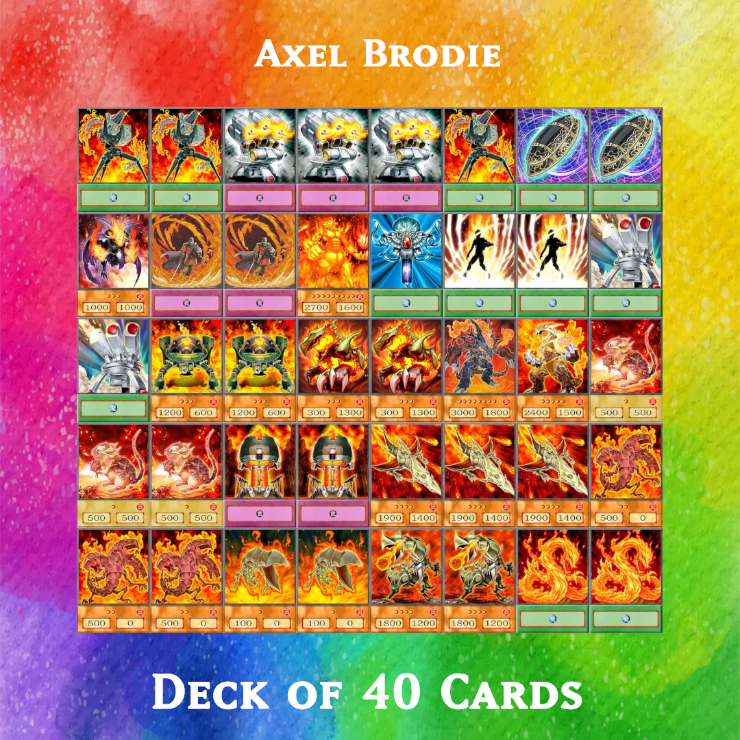 Alex Brodie deck of 40 anime cards - Yugioh Orica