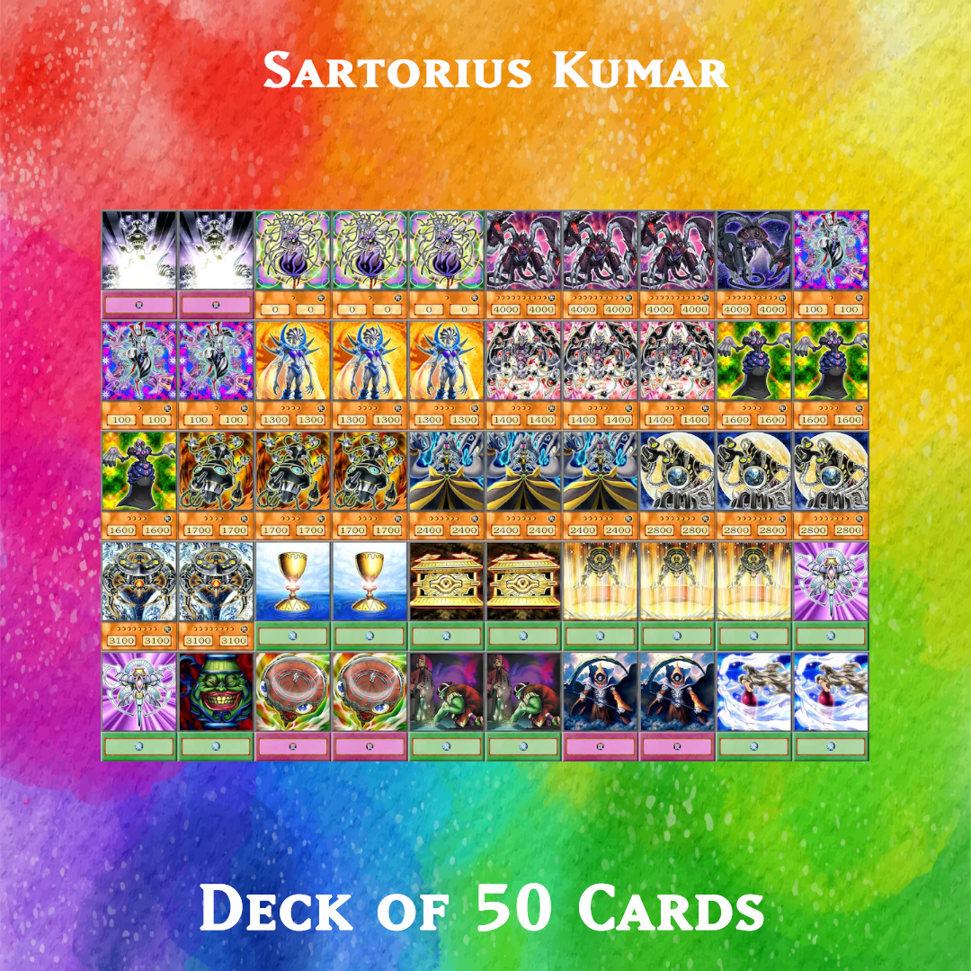 Sartorius Kumar deck of 50 anime cards - Yugioh Orica