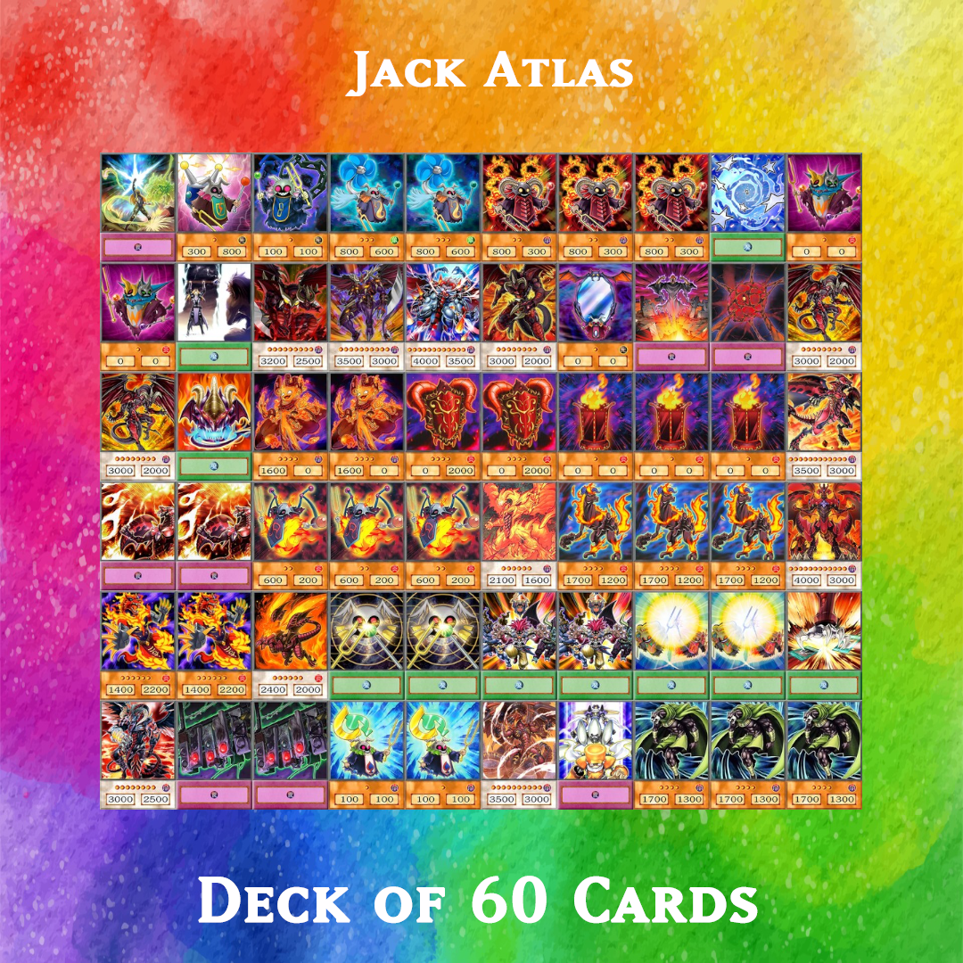 Jack Atlas deck of 60 anime cards - Yugioh Orica