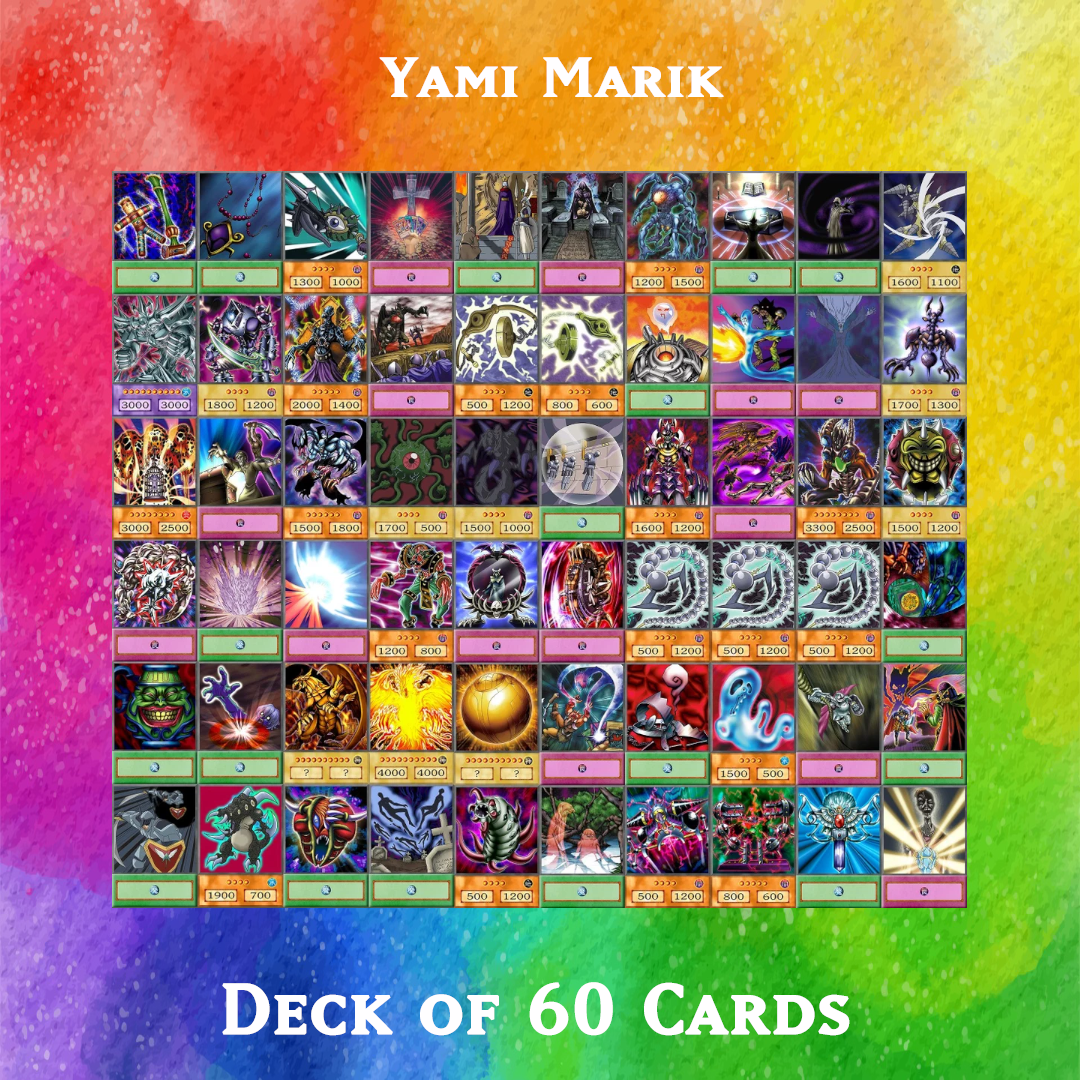 Yami Marik deck of 60 anime cards