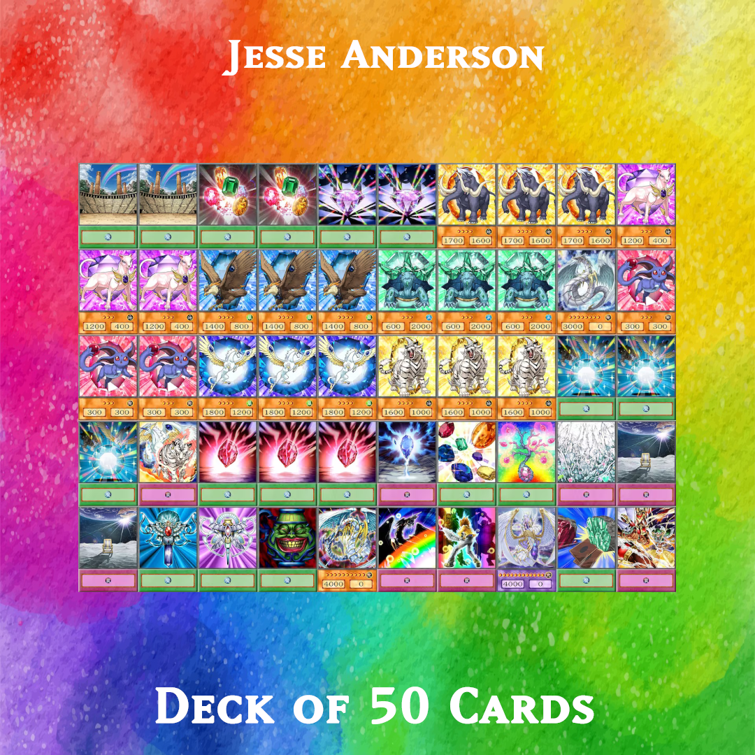 Jesse Anderson deck of 50 anime cards - Yugioh Orica