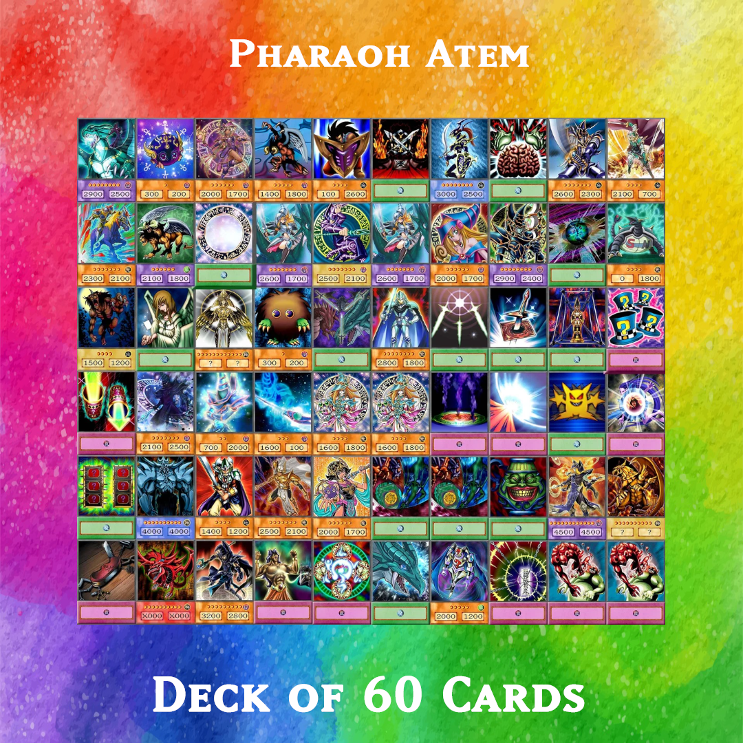 Pharaoh Atem deck of 60 anime cards - Yugioh Orica