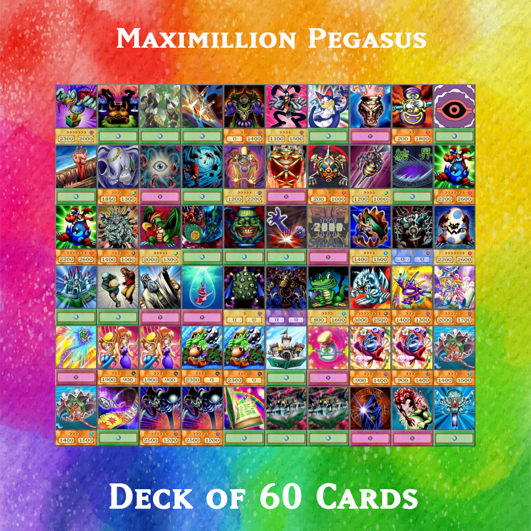 Maximillion Pegasus deck of 60 anime cards - Yugioh Orica