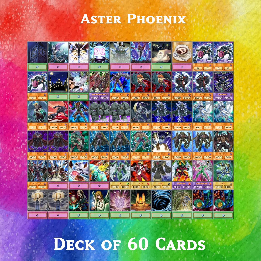 Aster Phoenix deck of 60 anime cards - Yugioh Orica