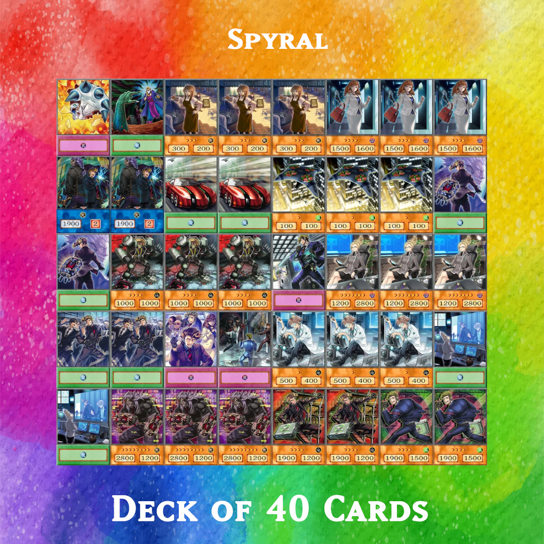 Spyral deck of 40 anime cards - Yugioh Orica