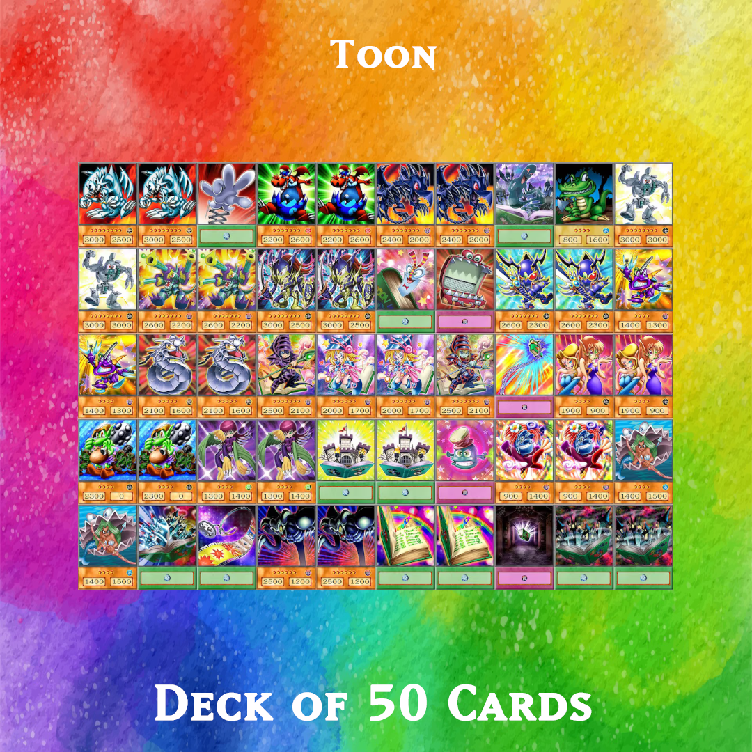 Toon deck of 50 anime cards