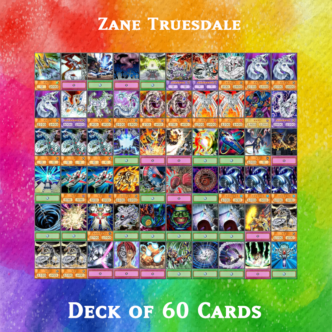 Zane Truesdale deck of 60 anime cards