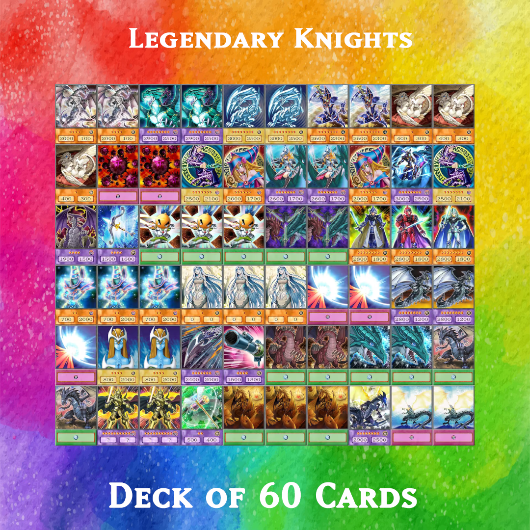 Legendary Knights deck of 60 anime cards - Yugioh Orica