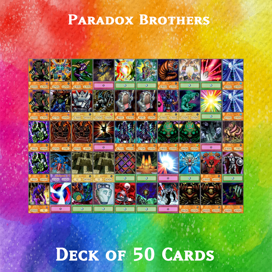 Paradox Brothers deck of 50 anime cards - Yugioh Orica