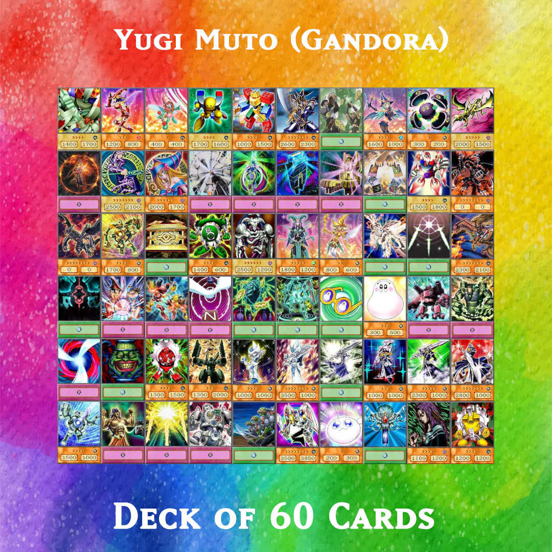 Yugi Muto (Gandora) deck of 60 anime cards