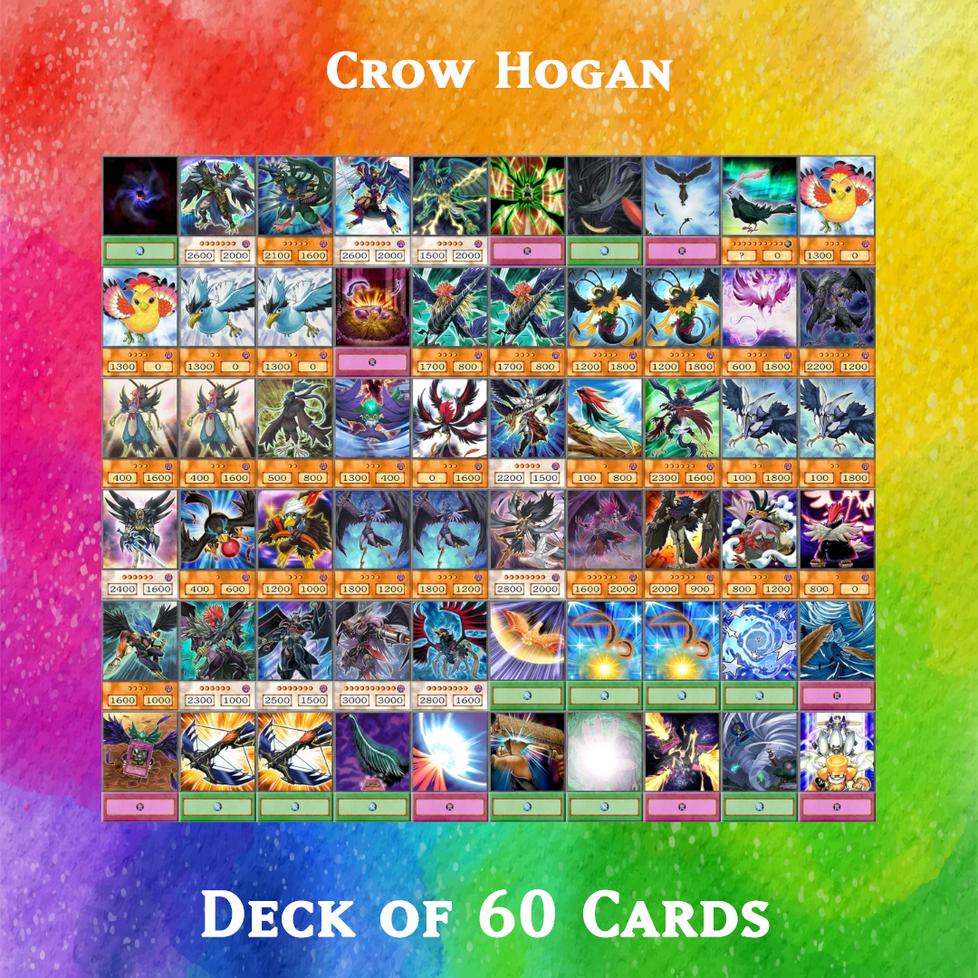 Yugioh Orica - Crow Hogan deck of 60 anime cards Yugioh Orica Vintage Yugioh Orica - Crow Hogan deck of 60 anime cards Yugioh Orica Vintage