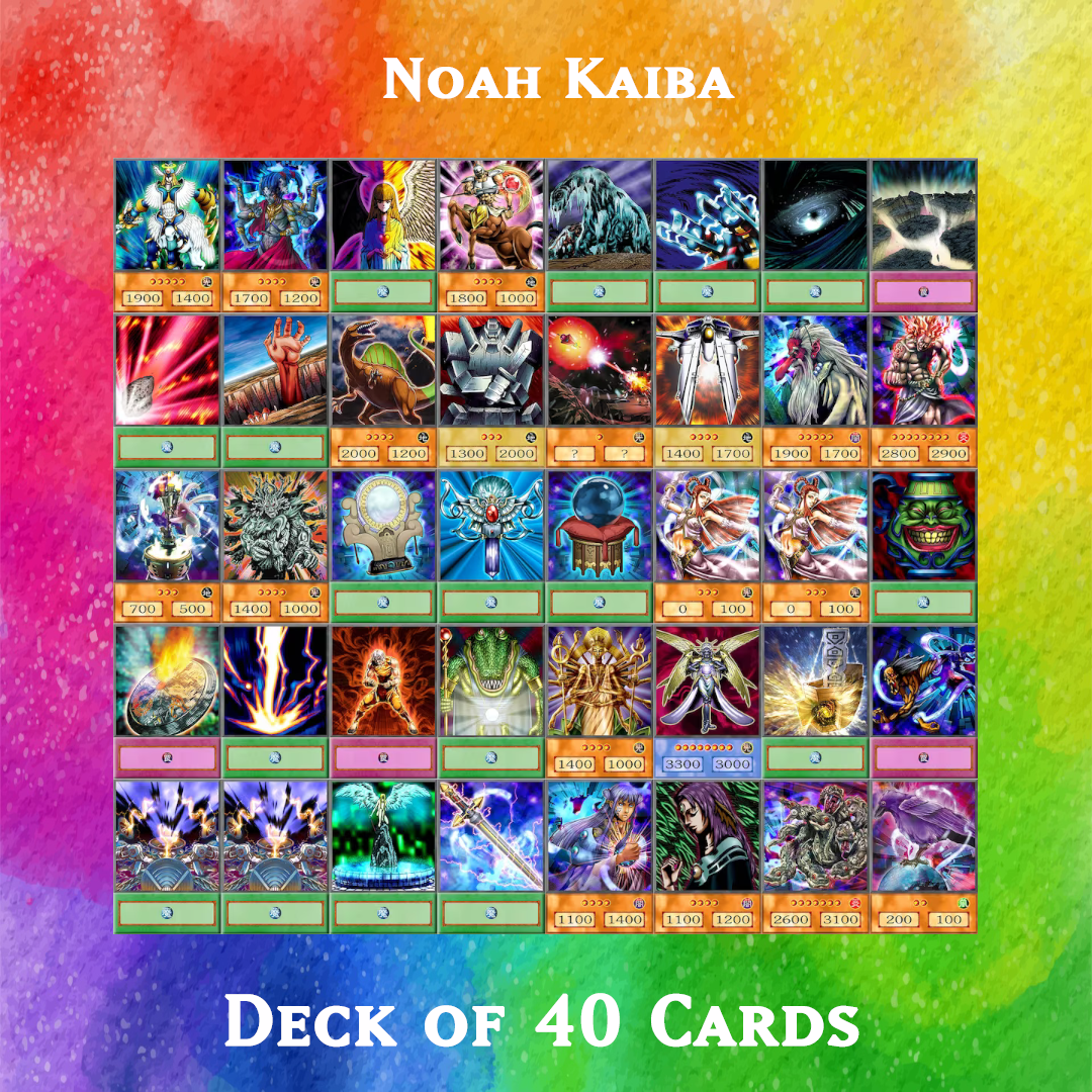 Noah Kaiba deck of 40 anime cards - Yugioh Orica