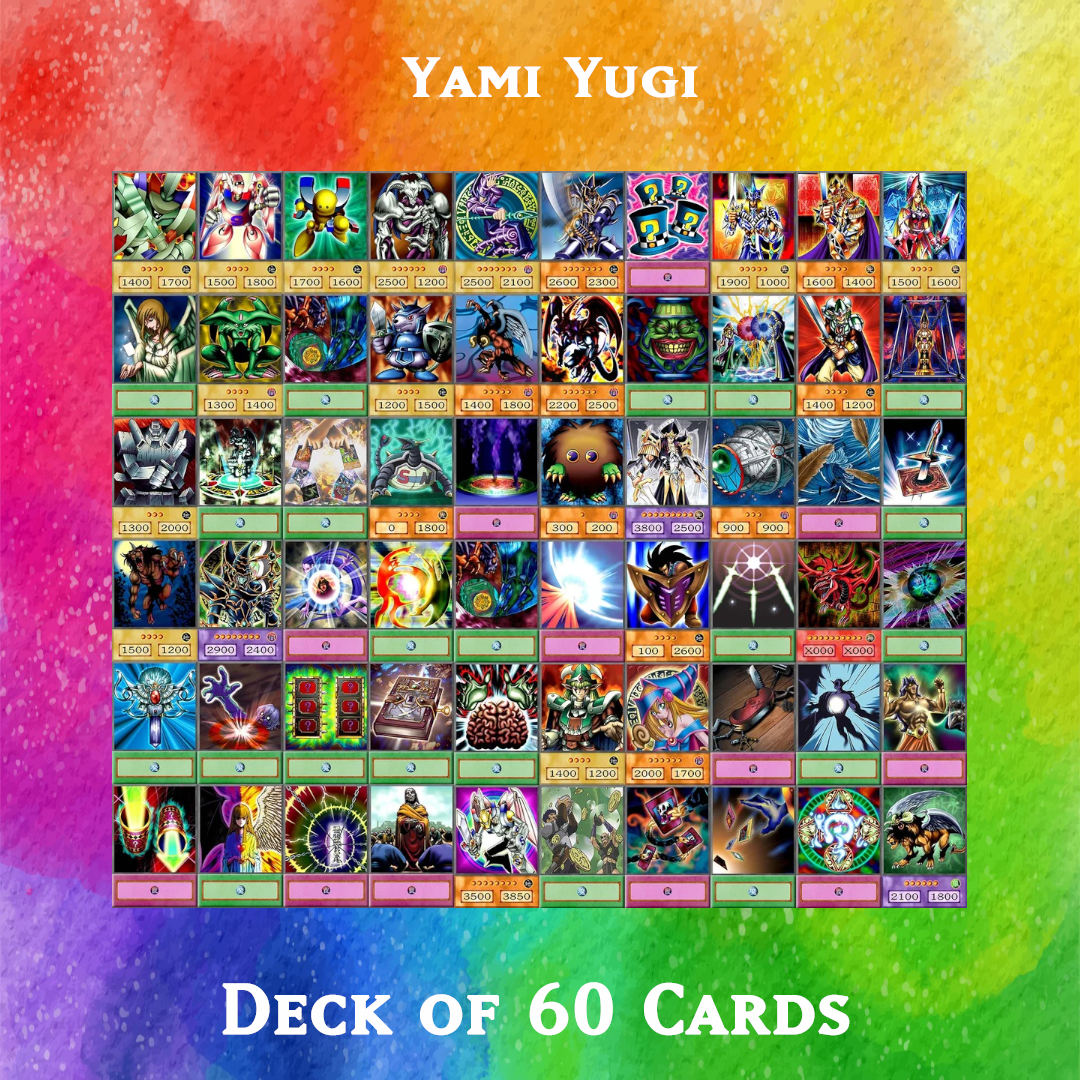 Yami Yugi deck of 60 anime cards