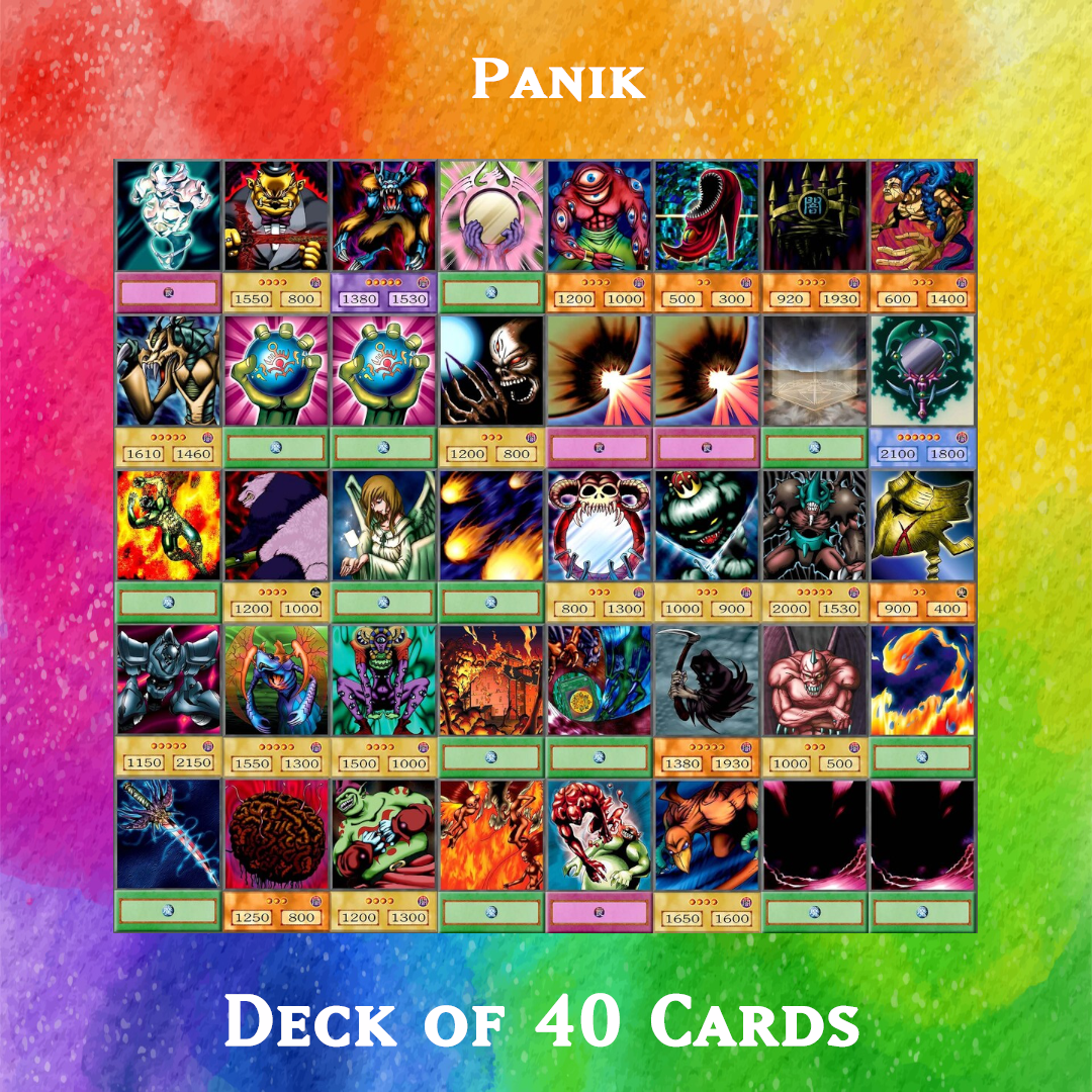 Panik deck of 40 anime cards - Yugioh Orica