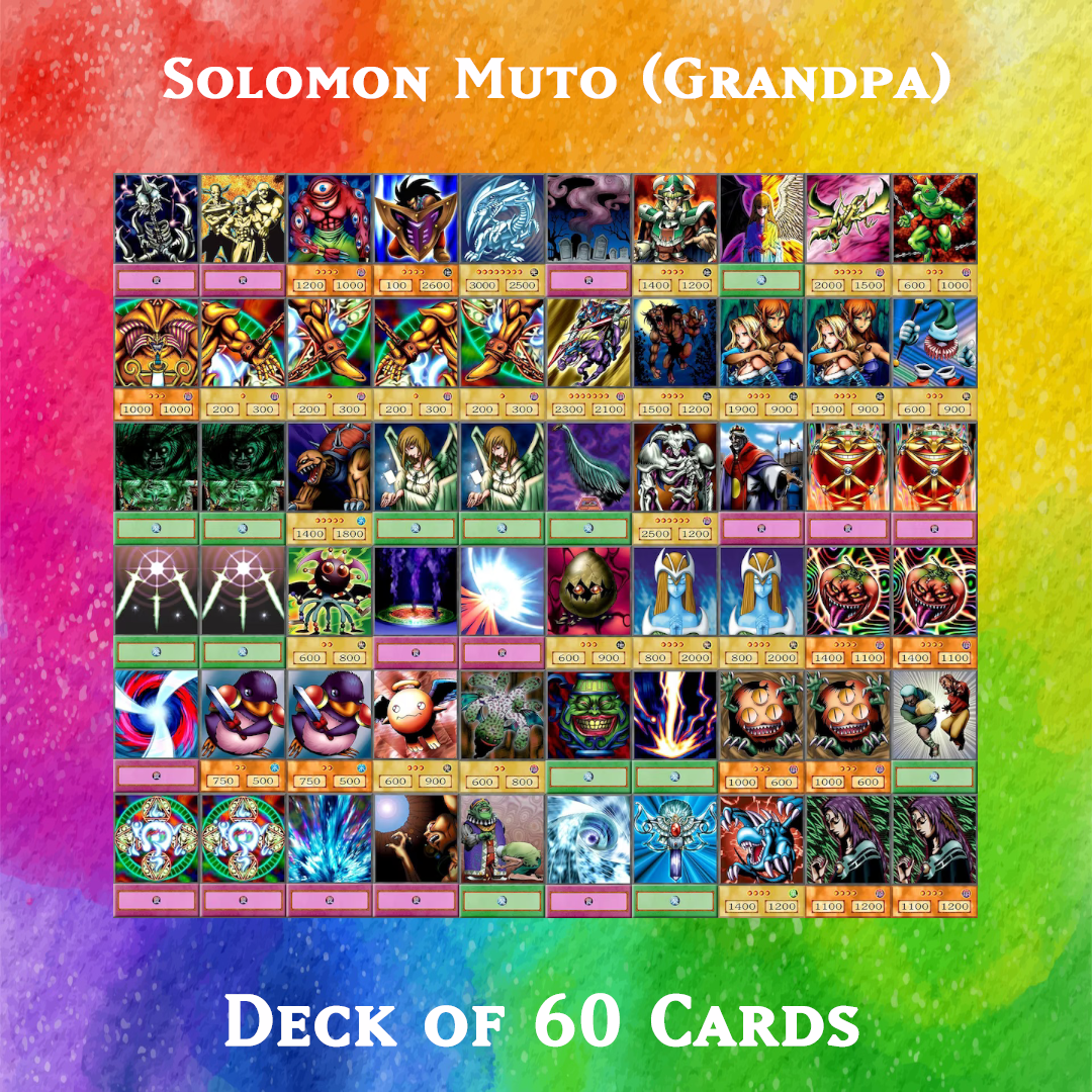 Solomon Muto (Grandpa) deck of 60 anime cards - Yugioh Orica