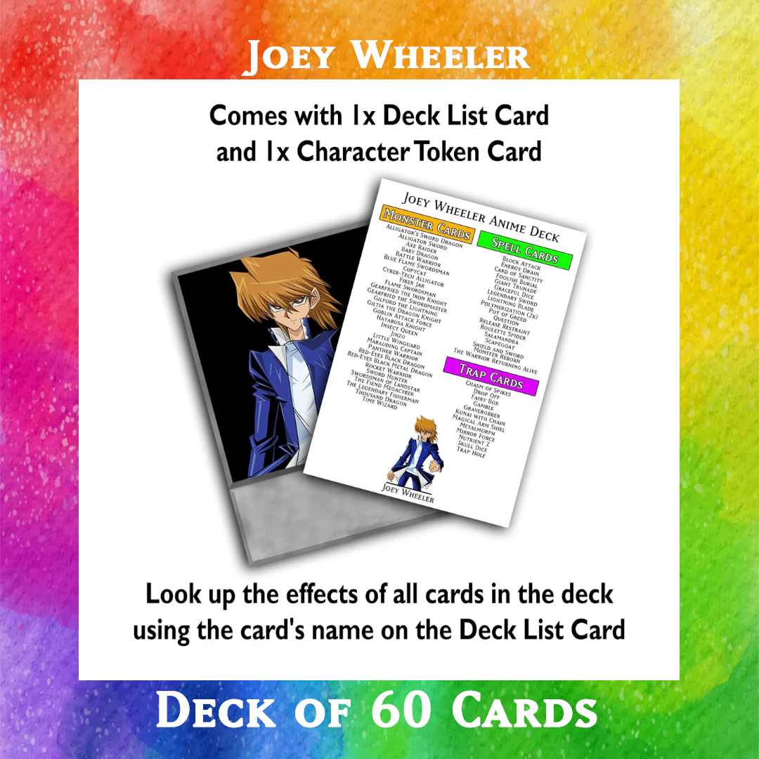 Joey Wheeler deck of 60 anime cards - Yugioh Orica