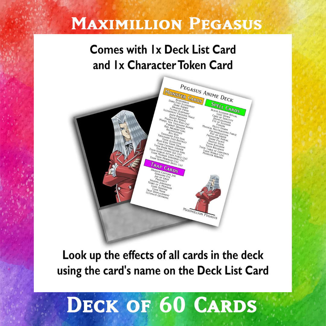 Maximillion Pegasus deck of 60 anime cards - Yugioh Orica