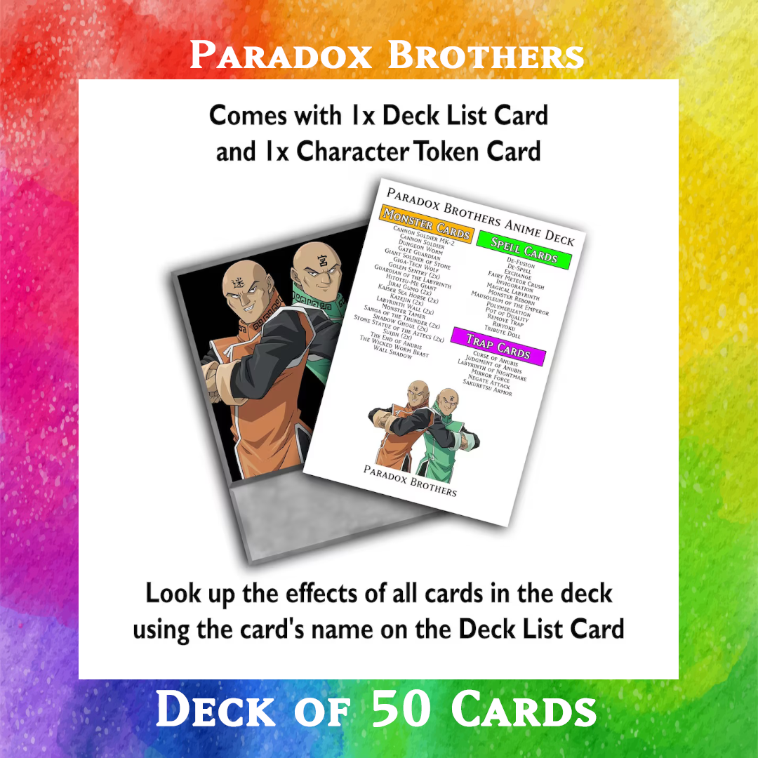 Paradox Brothers deck of 50 anime cards - Yugioh Orica