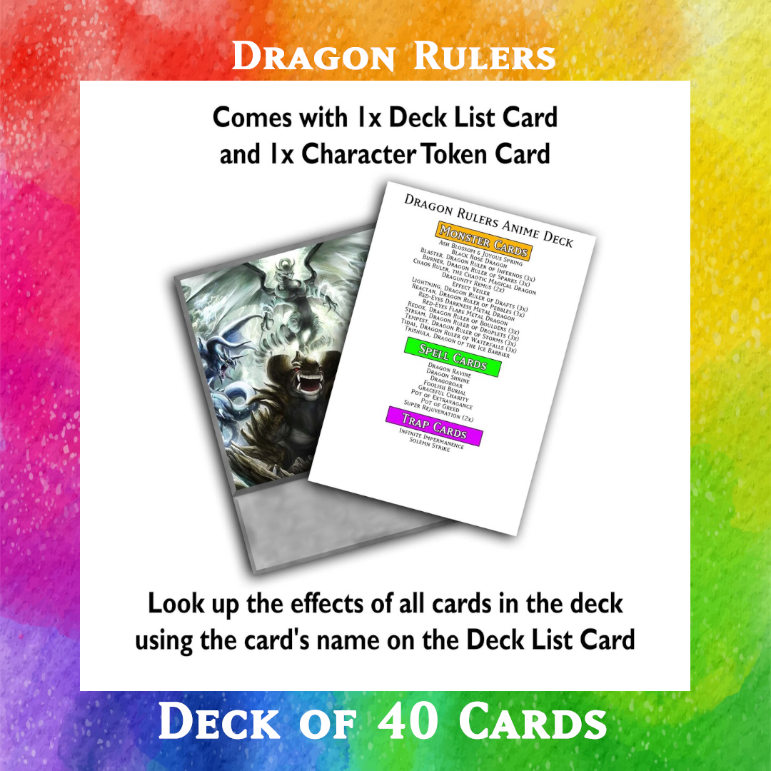 Dragon Rulers deck of 40 anime cards - Yugioh Orica