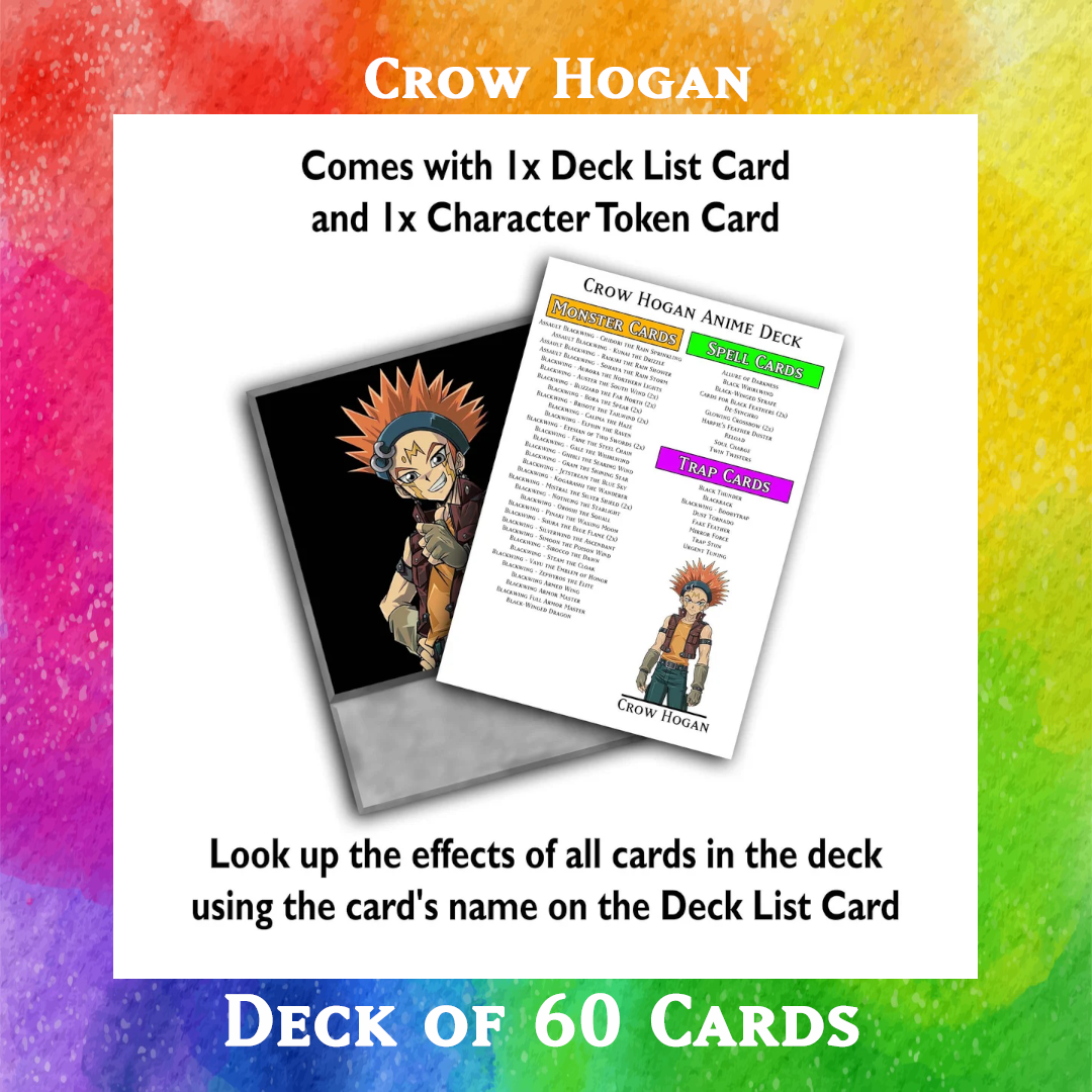 Yugioh Orica - Crow Hogan deck of 60 anime cards Yugioh Orica Vintage Yugioh Orica - Crow Hogan deck of 60 anime cards Yugioh Orica Vintage