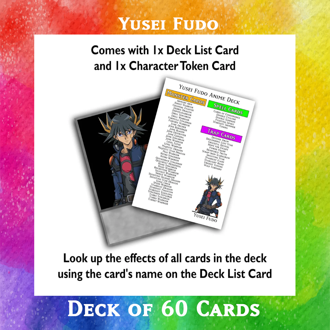 Yusei Fudo deck of 60 anime cards