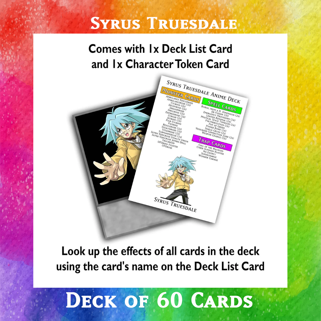 Syrus Truesdale deck of 60 anime cards - Yugioh Orica