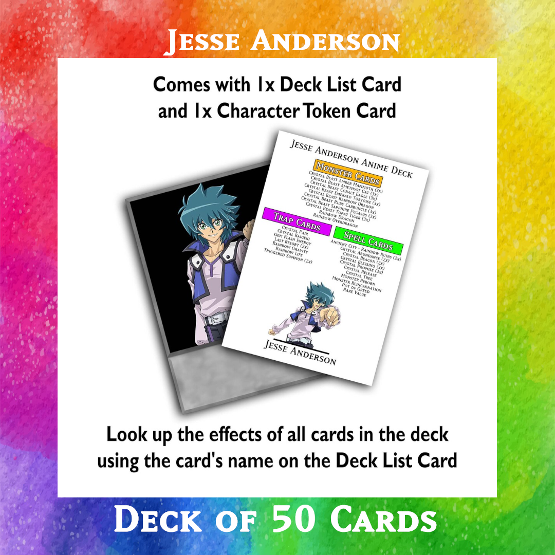 Jesse Anderson deck of 50 anime cards - Yugioh Orica