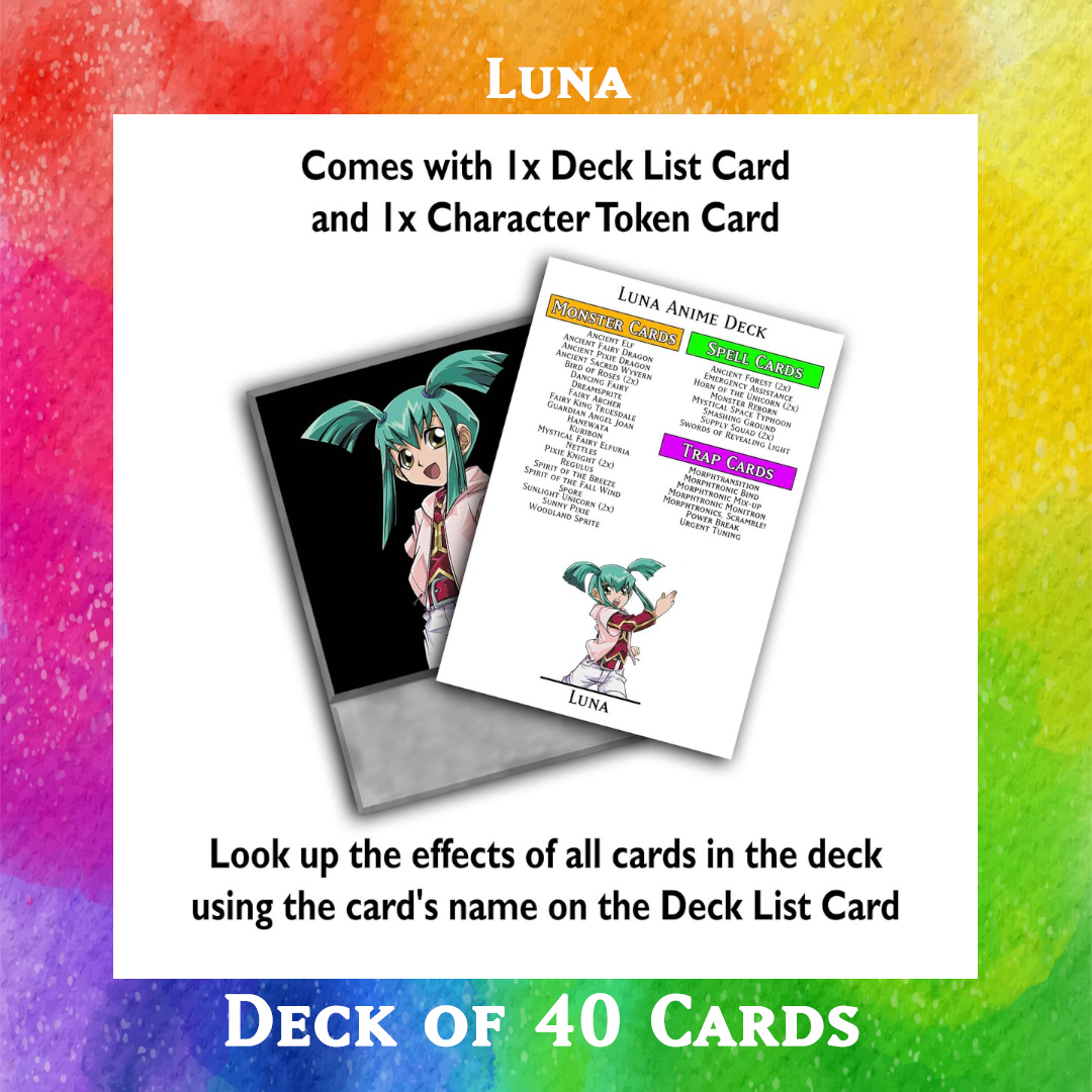 Luna deck of 40 anime cards - Yugioh Orica