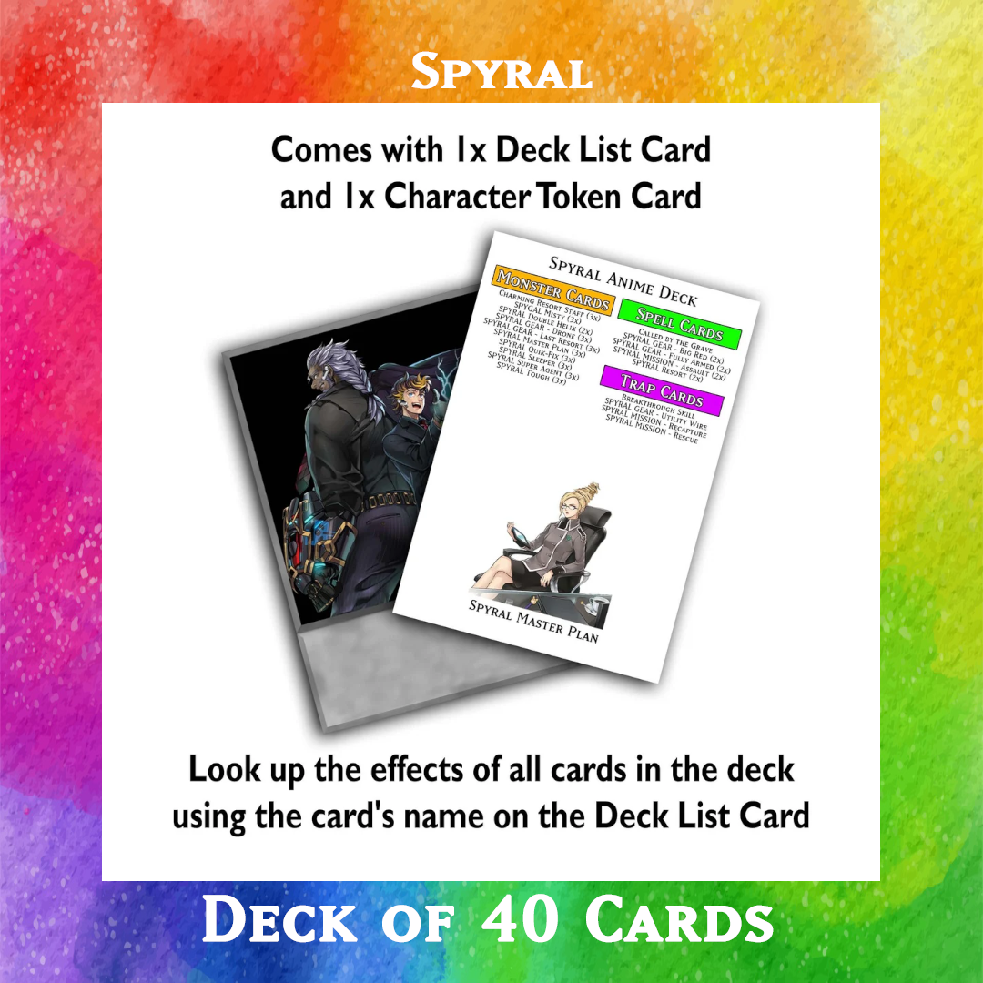 Spyral deck of 40 anime cards - Yugioh Orica