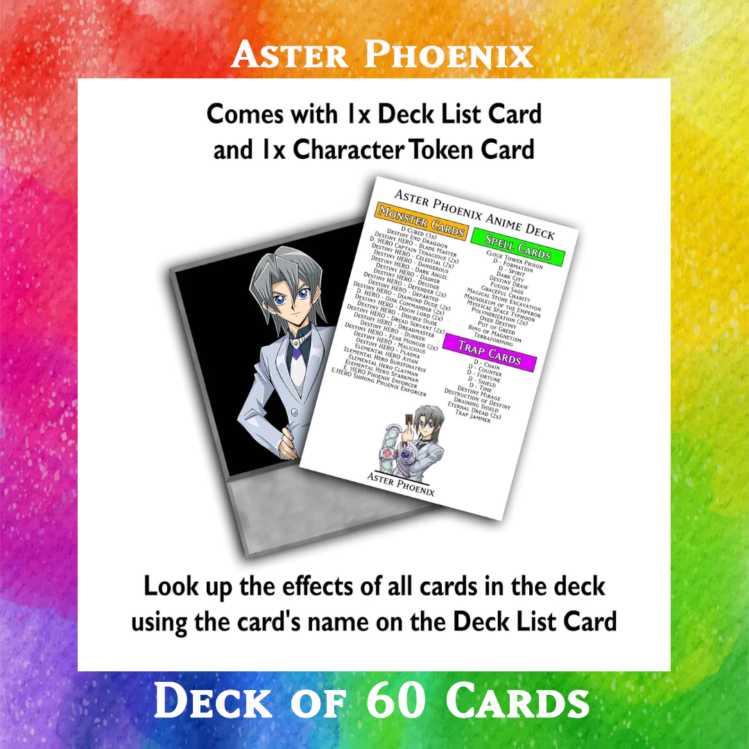 Aster Phoenix deck of 60 anime cards - Yugioh Orica