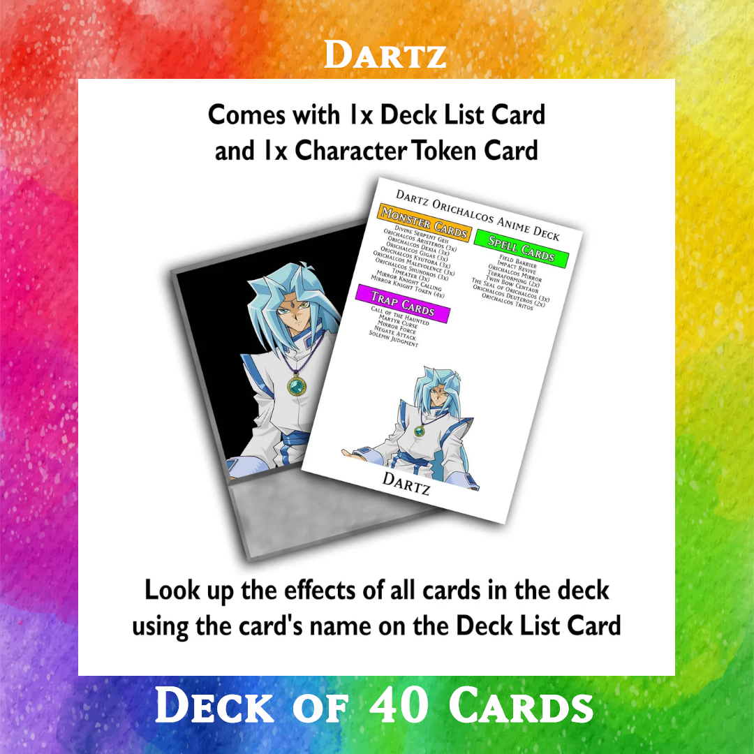 Dartz deck of 40 anime cards - Yugioh Orica