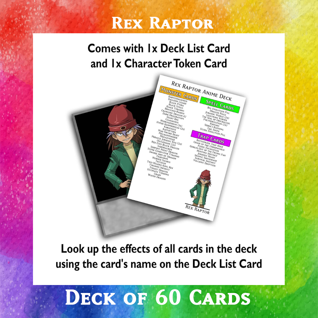 Rex Raptor deck of 60 anime cards - Yugioh Orica