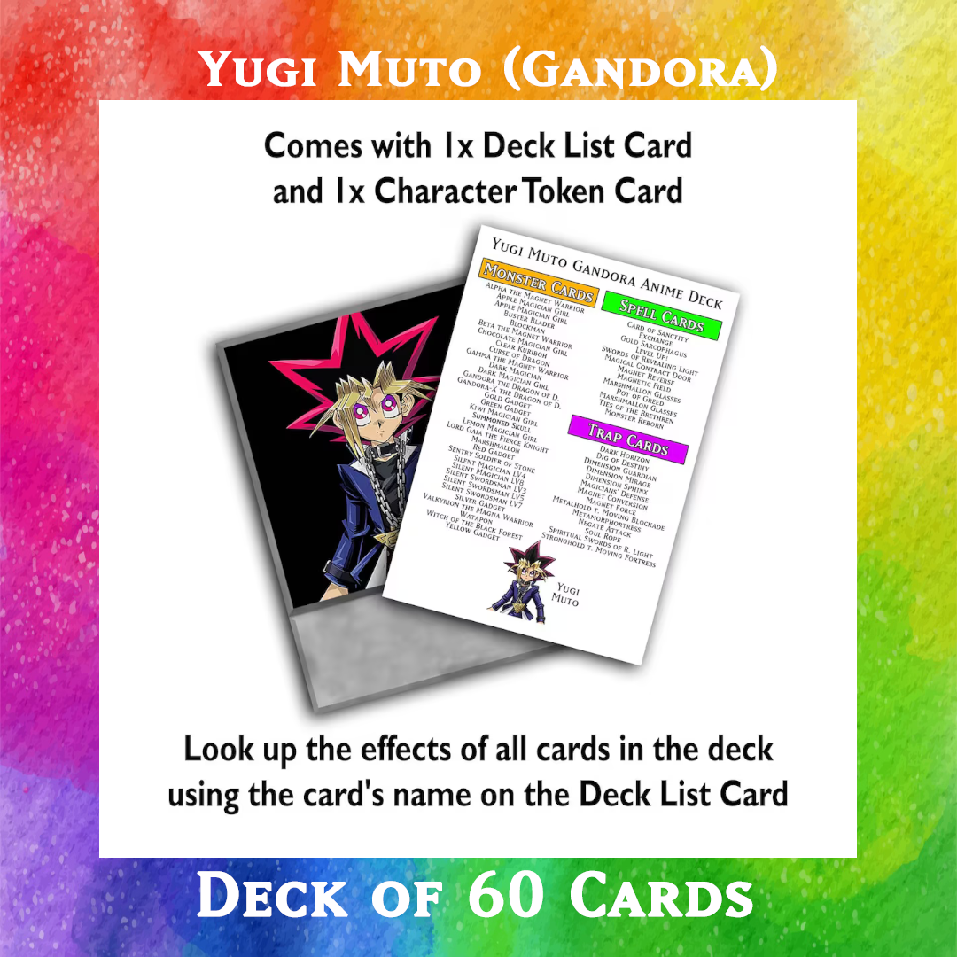 Yugi Muto (Gandora) deck of 60 anime cards