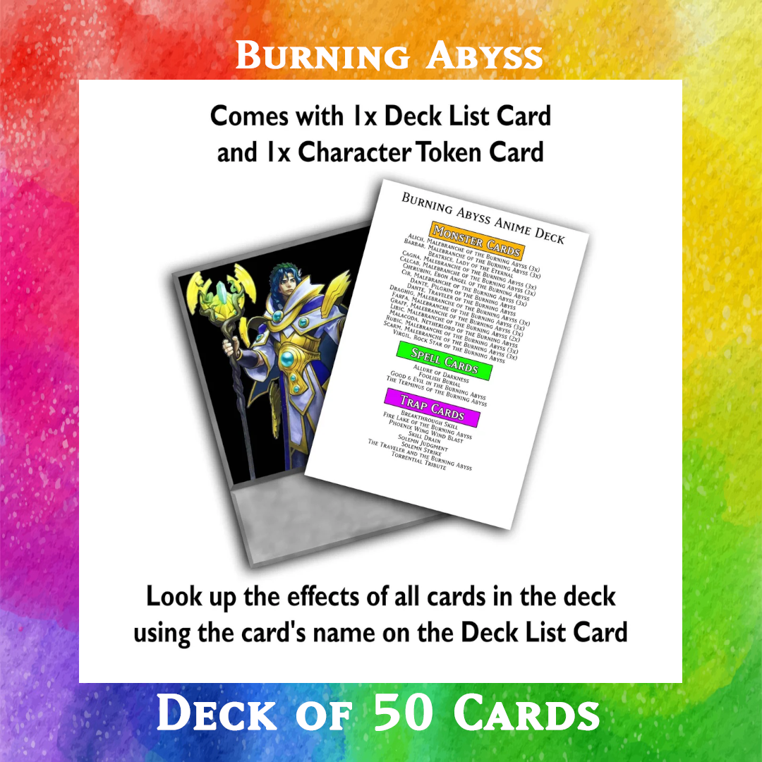 Burning Abyss deck of 50 anime cards - Yugioh Orica