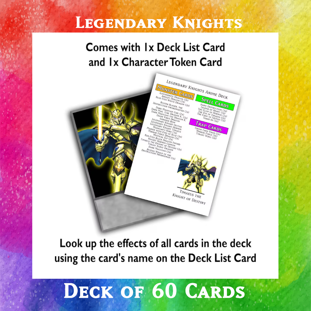 Legendary Knights deck of 60 anime cards - Yugioh Orica