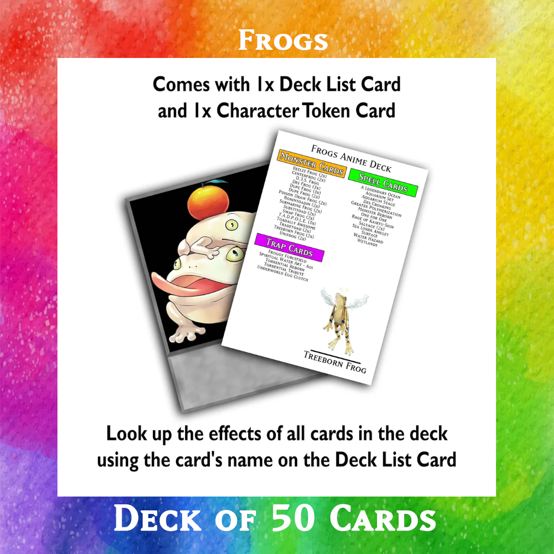 Frogs deck of 50 anime cards - Yugioh Orica