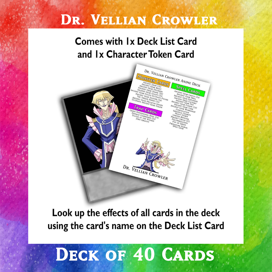 Yugioh Orica - Dr. Vellian Crowler deck of 40 anime cards Yugioh Orica Vintage Yugioh Orica - Dr. Vellian Crowler deck of 40 anime cards Yugioh Orica Vintage