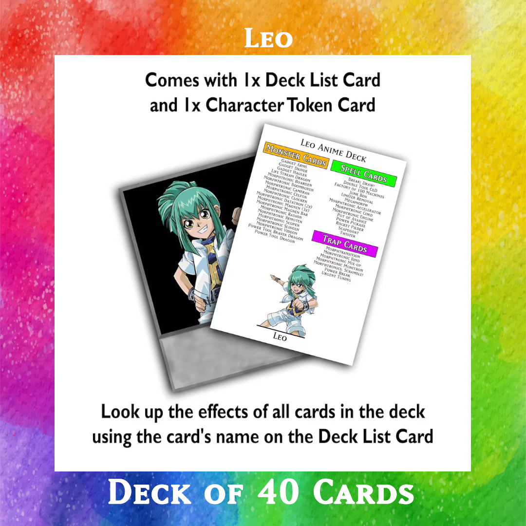 Yugioh Orica - Leo deck of 40 anime cards Yugioh Orica Vintage Yugioh Orica - Leo deck of 40 anime cards Yugioh Orica Vintage