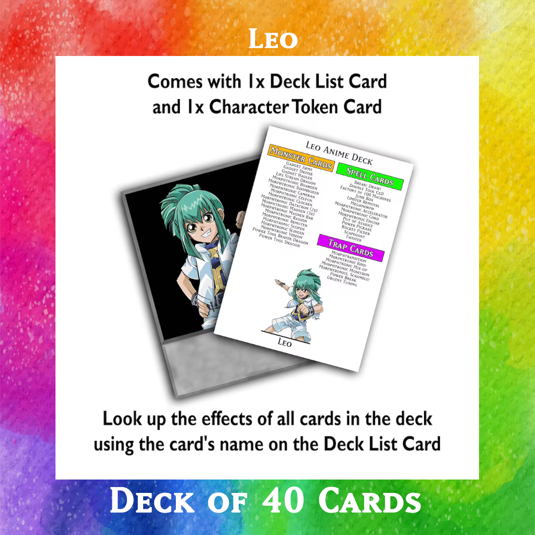 Leo deck of 40 anime cards - Yugioh Orica