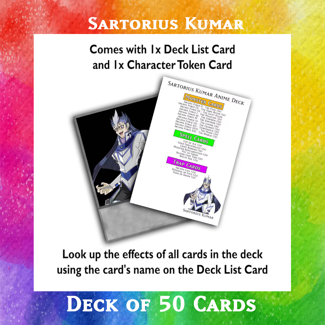 Sartorius Kumar deck of 50 anime cards - Yugioh Orica