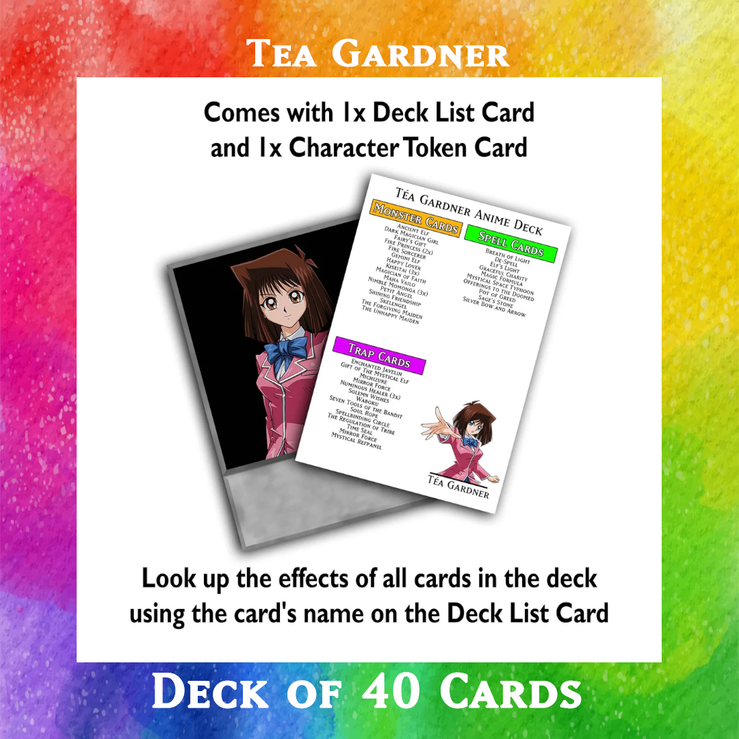 Tea Gardner deck of 40 anime cards