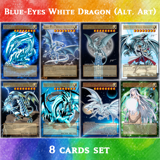 Blue-Eyes White Dragon (Alt. Art) - 8 cards set - Yugioh Orica