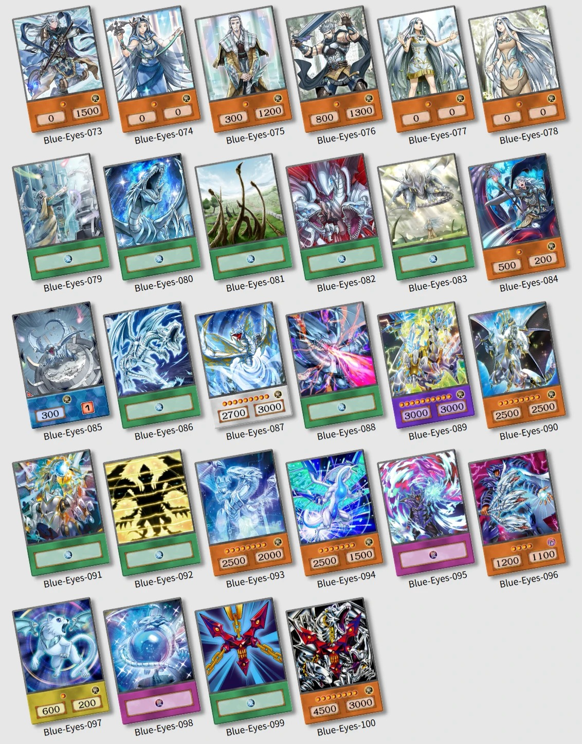 Blue-Eyes Archetype - 100 cards