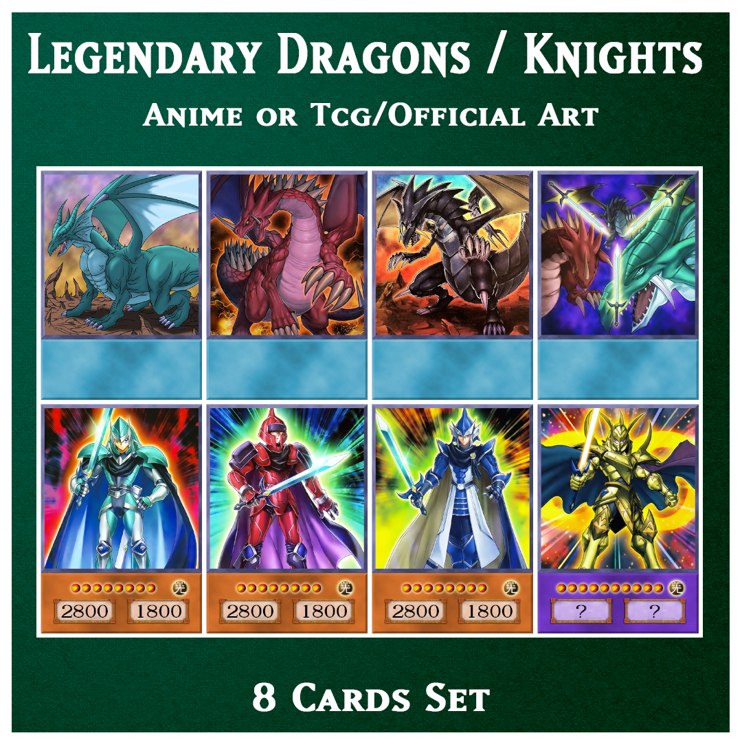 Legendary Dragons Timaeus, Hermos, Critias - 8 cards